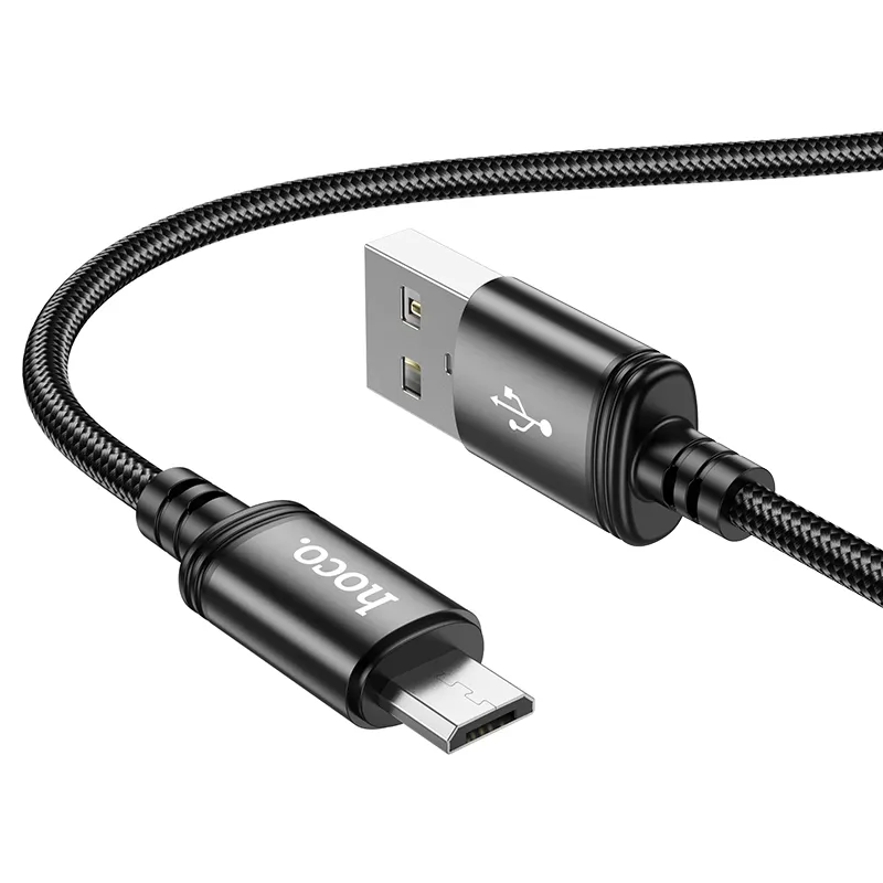 USB-A - microUSB Lade- og Datakabel HOCO X89, 18W, 1m, Svart