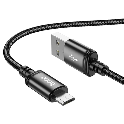 USB-A - microUSB Lade- og Datakabel HOCO X89, 18W, 1m, Svart