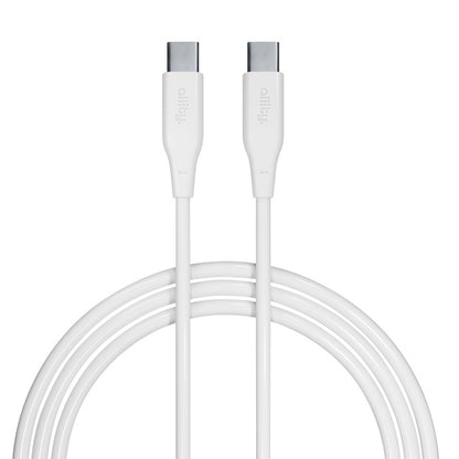 USB-C Data- og Ladekabel - USB-C Allity. AUC-02, 100W, 2m, Hvit