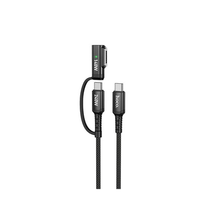 Ladekabel HOCO U142, USB-C - USB-C / MagSafe 3, 240W, 1.8m, Svart