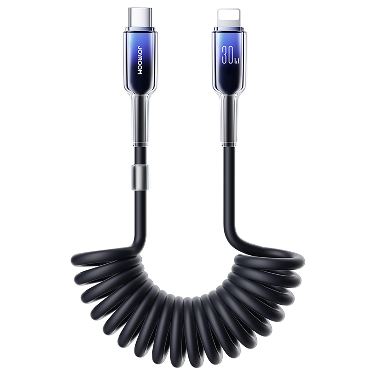 USB-C - Lightning lade- og datakabel Joyroom S-A43 Crystal, 30W, 1.5m, Svart