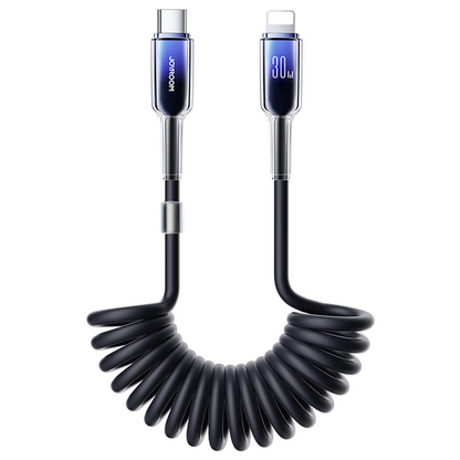 USB-C - Lightning lade- og datakabel Joyroom S-A43 Crystal, 30W, 1.5m, Svart
