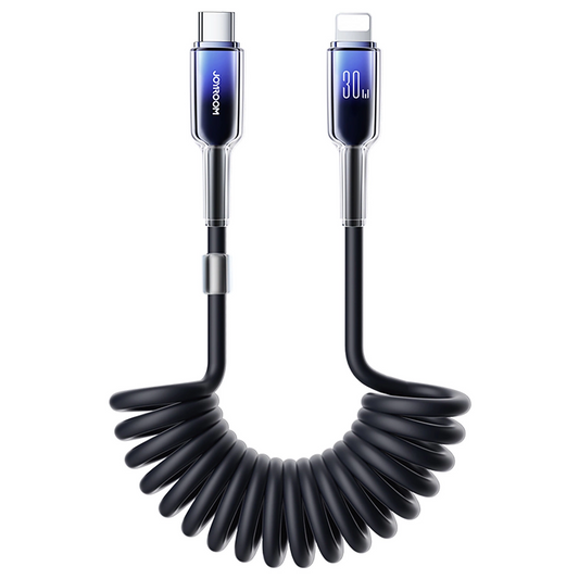 USB-C - Lightning lade- og datakabel Joyroom S-A43 Crystal, 30W, 1.5m, Svart