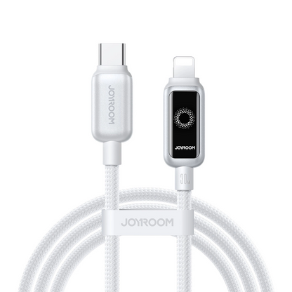 USB-C til Lightning Joyroom S-A55 StarFlight Display data- og ladekabel, 30W, 1.2m, Hvit