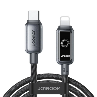 USB-C til Lightning Joyroom S-A55 StarFlight Display data- og ladekabel, 30W, 1.2m, Svart