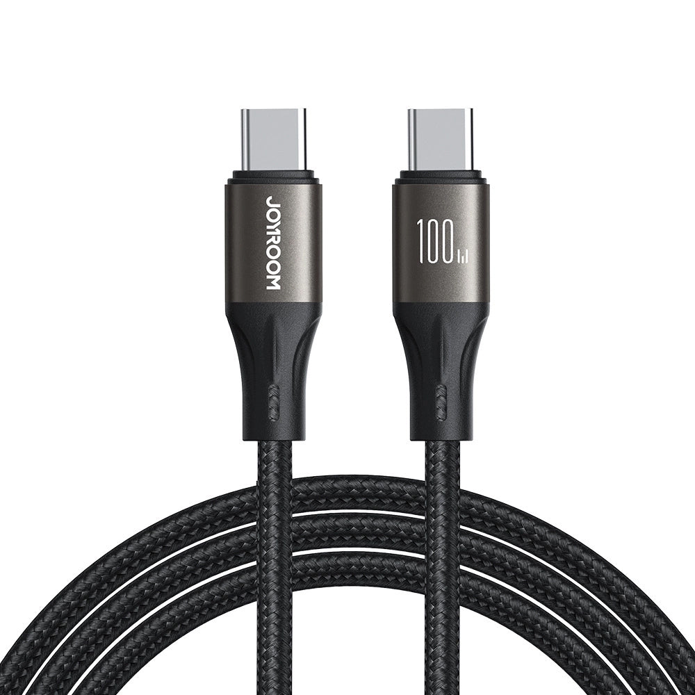 USB-C til USB-C data- og ladekabel Joyroom S-A25 Light-Speed, 100W, 1.2m, Svart