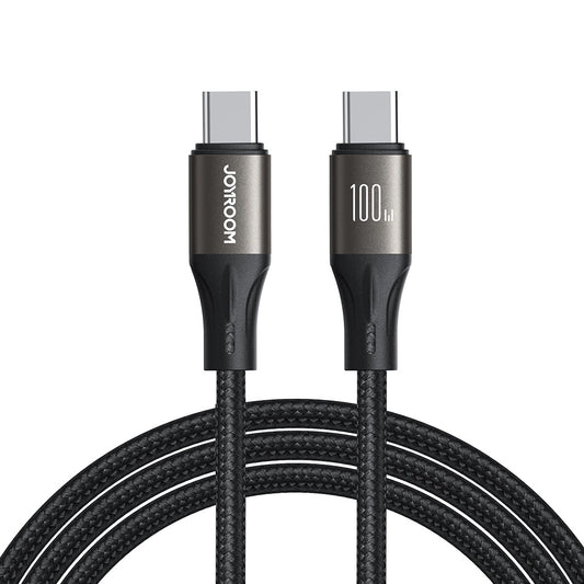 USB-C til USB-C data- og ladekabel Joyroom S-A25 Light-Speed, 100W, 1.2m, Svart