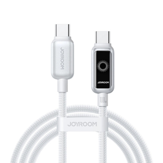 USB-C til USB-C data- og ladekabel Joyroom S-A55 StarFlight Display, 100W, 1.2m, Hvit