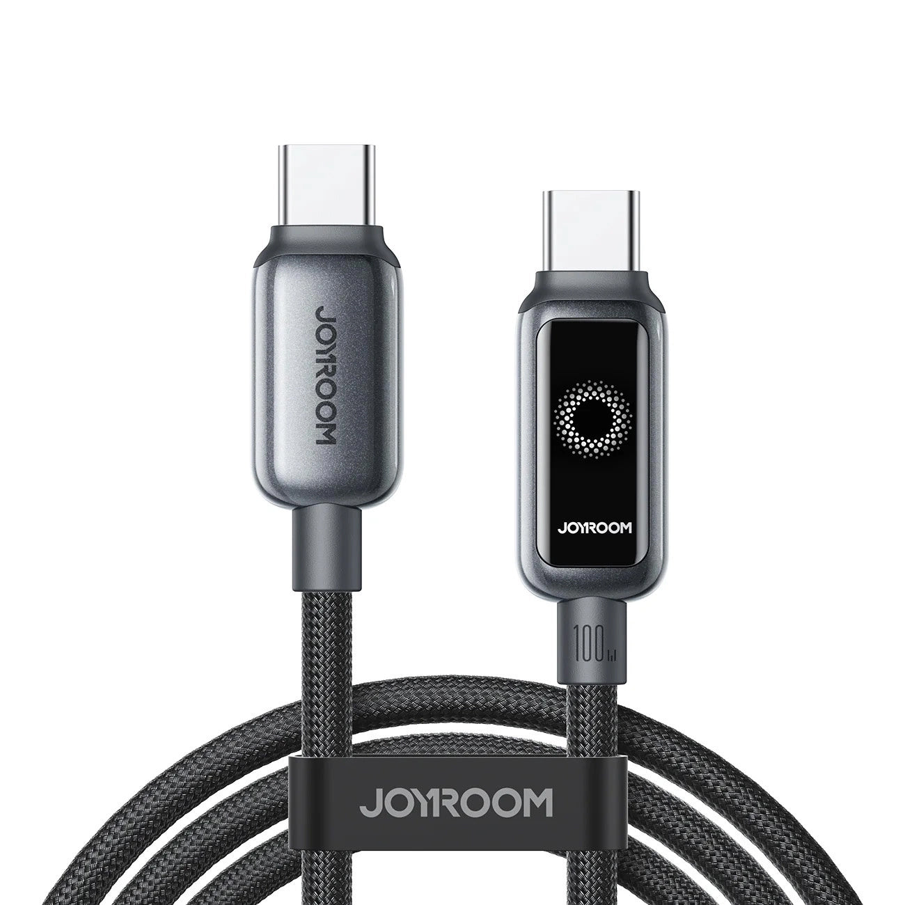 USB-C til USB-C data- og ladekabel Joyroom S-A55 StarFlight Display, 100W, 1.2m, Svart