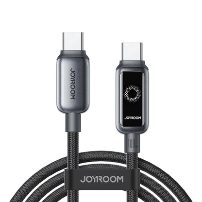 USB-C til USB-C data- og ladekabel Joyroom S-A55 StarFlight Display, 100W, 1.2m, Svart