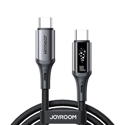 USB-C til USB-C data- og ladekabel Joyroom S-A60 StarTalk, 100W, 1.2m, Svart