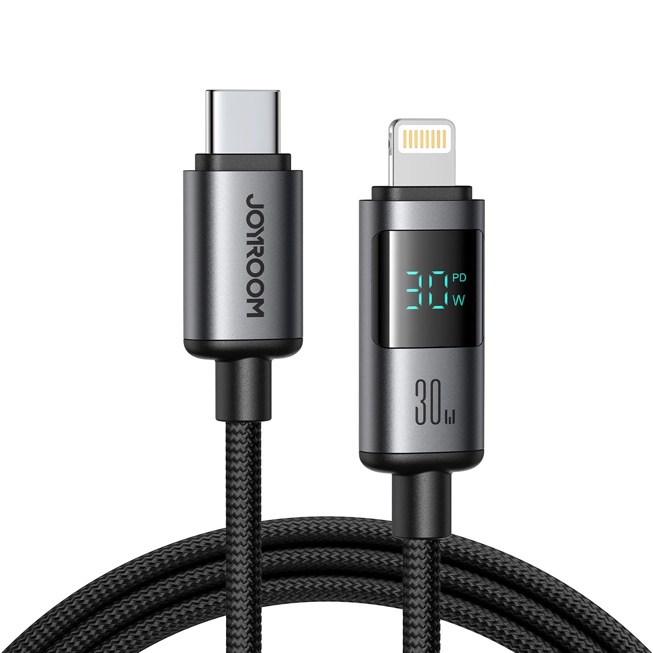 USB-C til Lightning-lade- og datakabel Joyroom S-A16 Pro Prism Display, 30W, 1.2m, Svart