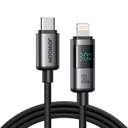USB-C til Lightning-lade- og datakabel Joyroom S-A16 Pro Prism Display, 30W, 1.2m, Svart