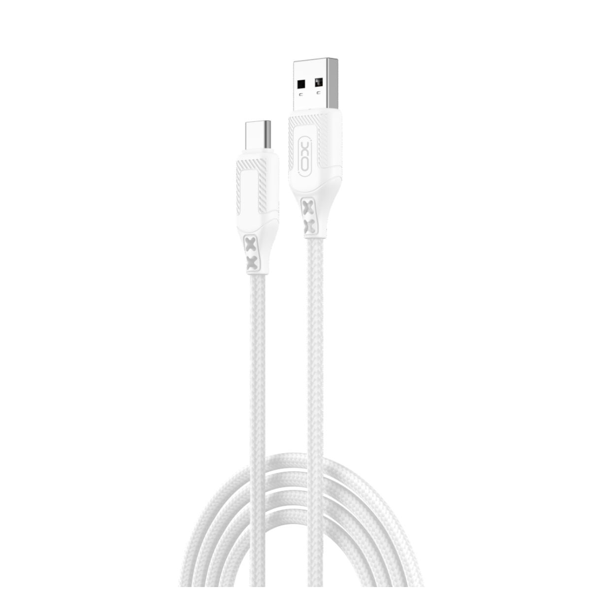Data- og ladekabel USB-A - USB-C XO Design NB235, 18W, 1m, Hvit