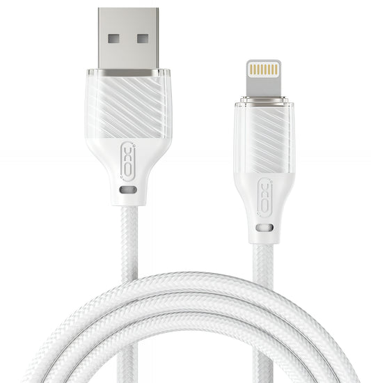 USB-A - Lightning Data og Ladekabel XO Design NB291, 18W, 1m, Hvit