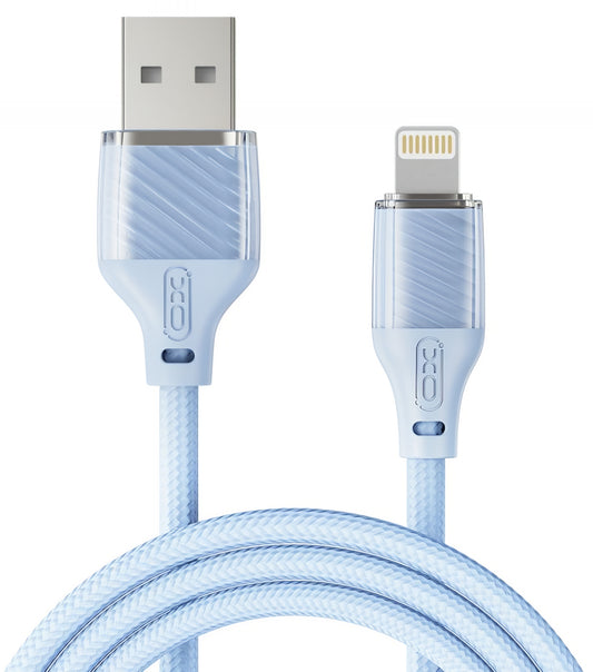 Data- og ladekabel USB-A - Lightning XO Design NB291, 18W, 1m, Blå