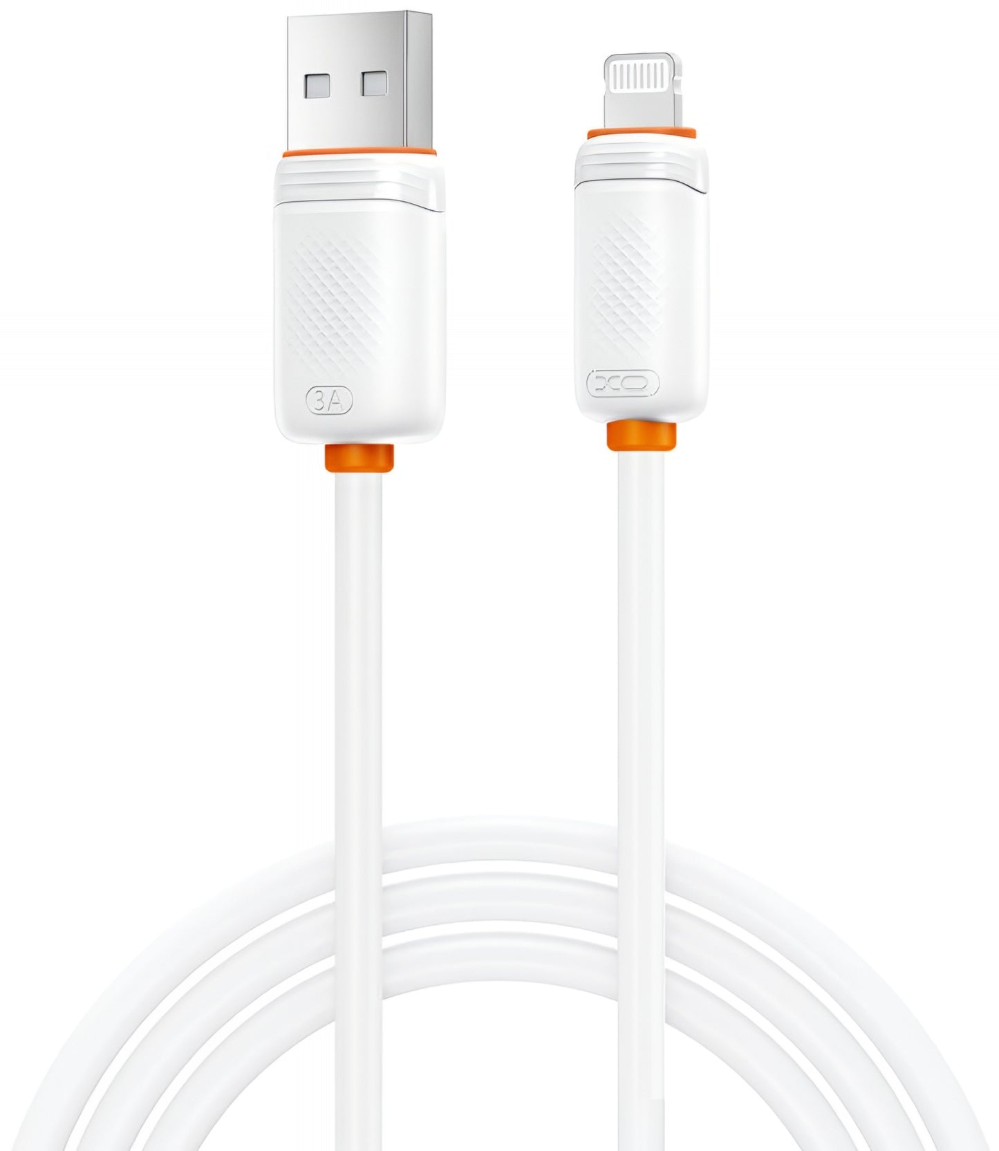 USB-A - Lightning Data og Ladekabel XO Design NB302, 18W, 1m, Hvit