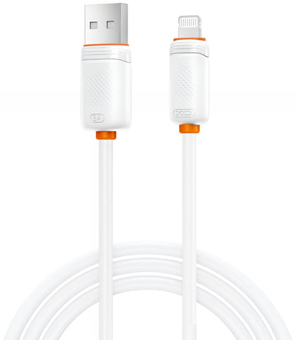 USB-A - Lightning Data og Ladekabel XO Design NB302, 18W, 1m, Hvit
