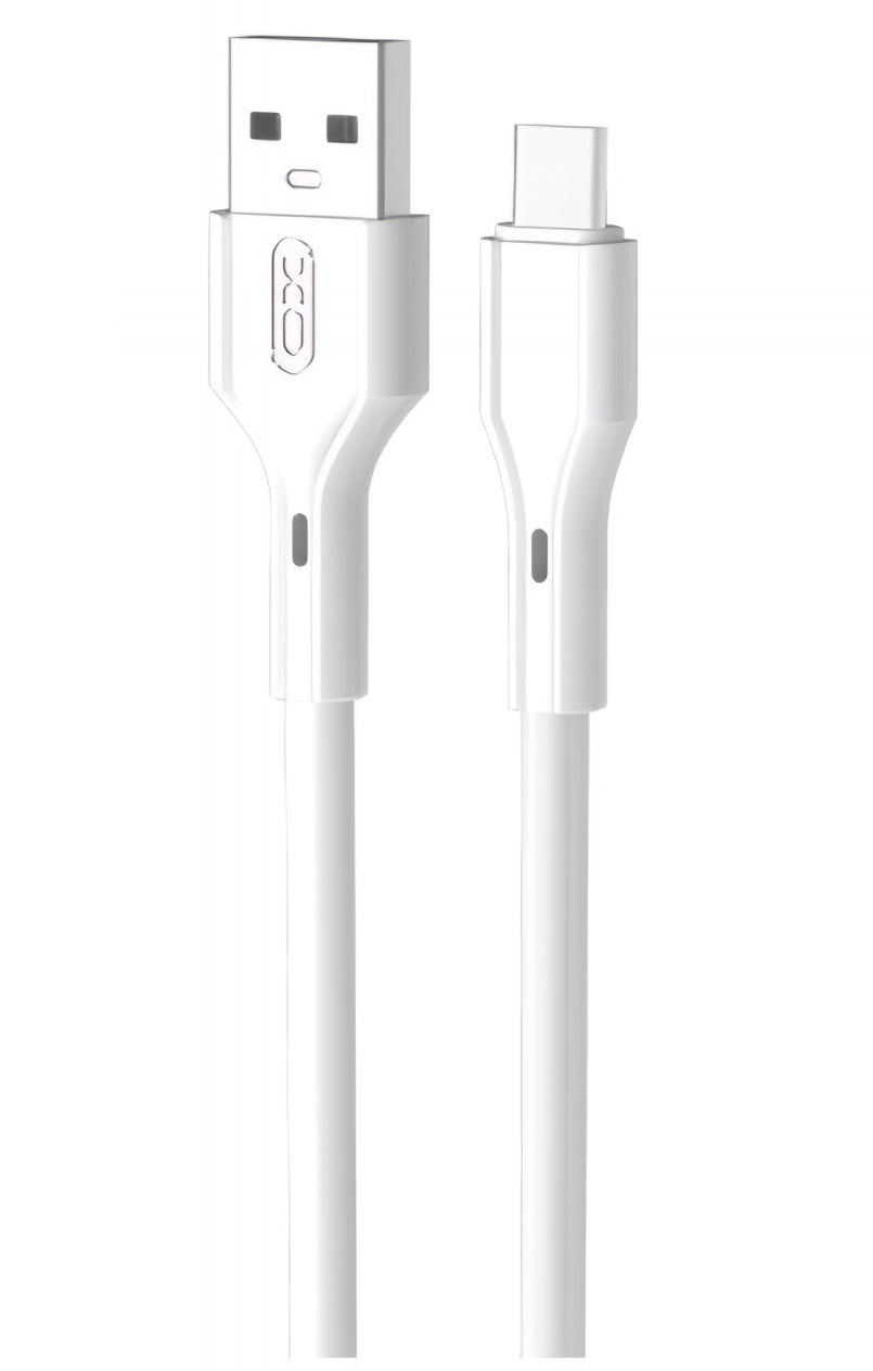 USB-A til USB-C data- og ladekabel XO Design NB230, 18W, 1m, Hvit
