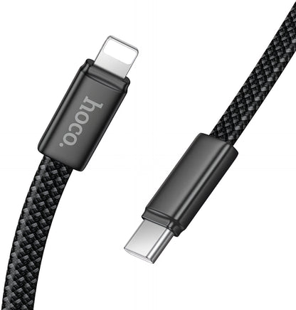 USB-C - Lightning Lade- og Datakabel HOCO X125, 30W, 1m, Svart