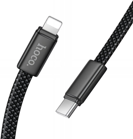 USB-C - Lightning Lade- og Datakabel HOCO X125, 30W, 1m, Svart