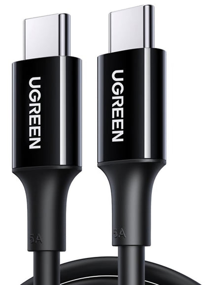 USB-C til USB-C data- og ladekabel UGREEN US300, 100W, 2m, Svart