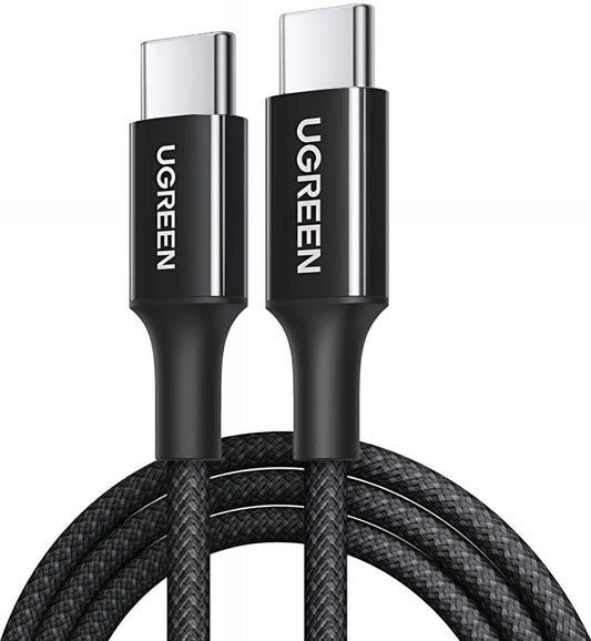 USB-C til USB-C data- og ladekabel UGREEN L501, 60W, 2m, Svart