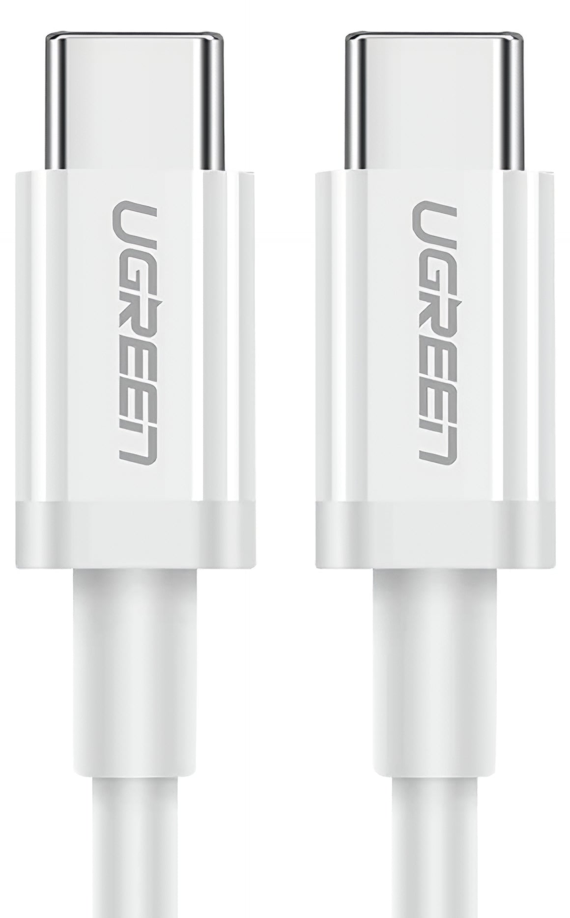 USB-C til USB-C data- og ladekabel UGREEN US264, 60W, 0.5m, Hvit