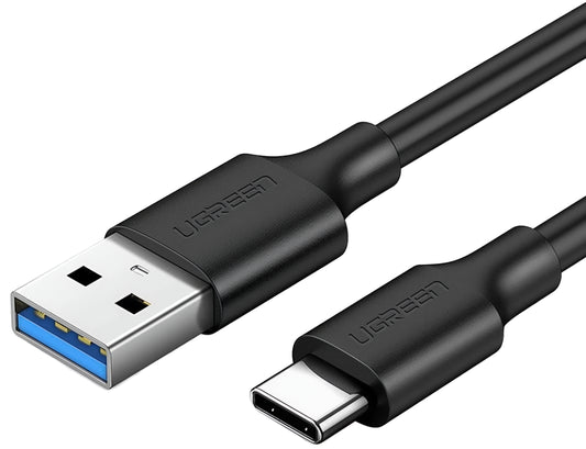 USB-A til USB-C UGREEN US184 data- og ladekabel, 18W, 0.5m, Svart