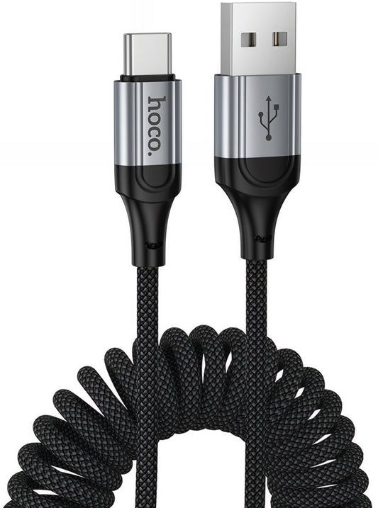 USB-A - USB-C Data- og Ladekabel HOCO X121, 18W, 1.5m, Svart