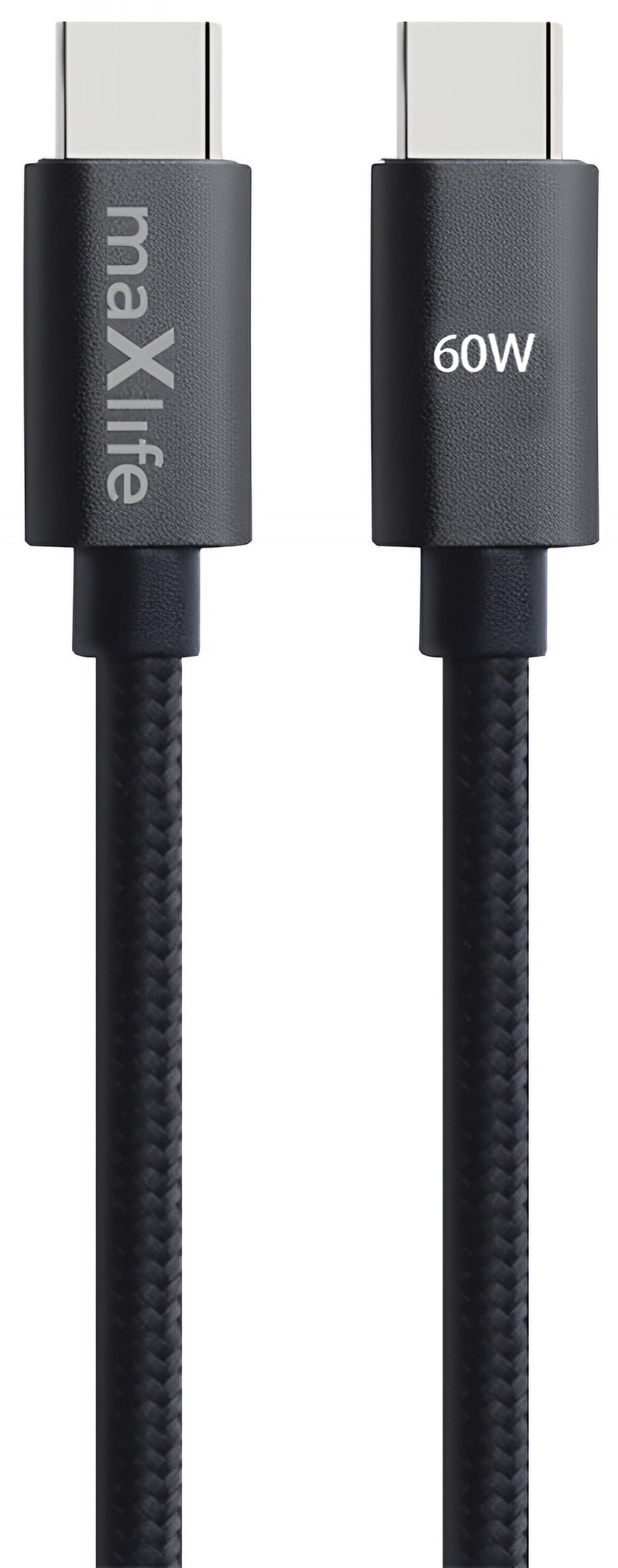 USB-C data- og ladekabel - USB-C MaXlife MXUC-12, 60W, 1m, Svart