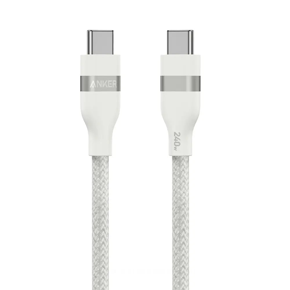 USB-C til USB-C Anker data- og ladekabel, 240W, 0.9m, Hvit A82E2H21