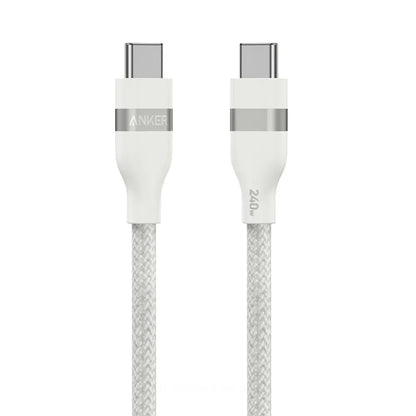 USB-C til USB-C Anker data- og ladekabel, 240W, 0.9m, Hvit A82E2H21