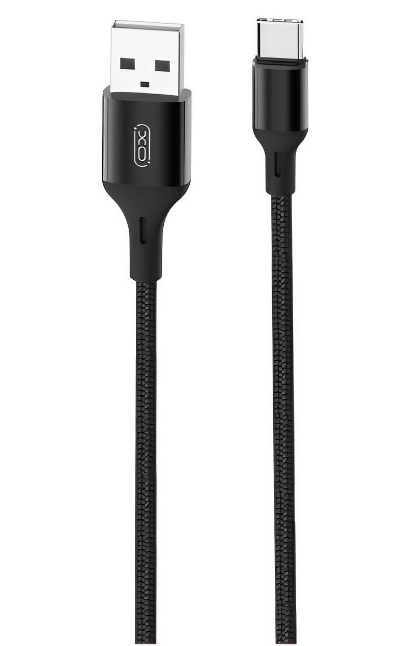 USB-A til USB-C data- og ladekabel XO Design NB143, 18W, 2m, Svart