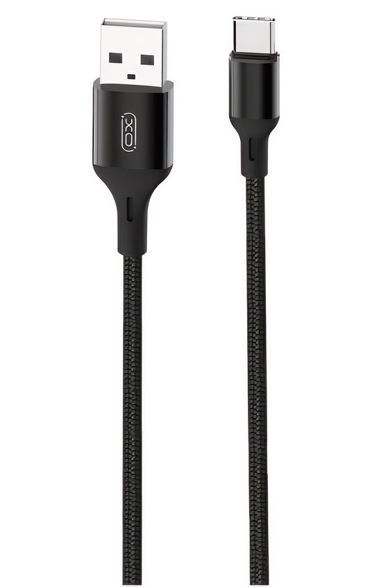 USB-A til USB-C data- og ladekabel XO Design NB143, 18W, 2m, Svart