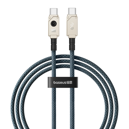 USB-C til USB-C Baseus Unbreakable data- og ladekabel, 100W, 2m, Hvit P10355800221-01