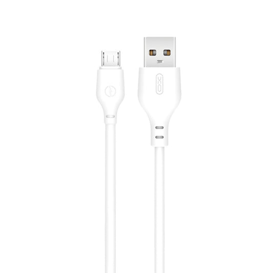 Data- og ladekabel USB-A - microUSB XO Design NB103, 18W, 1m, Hvit