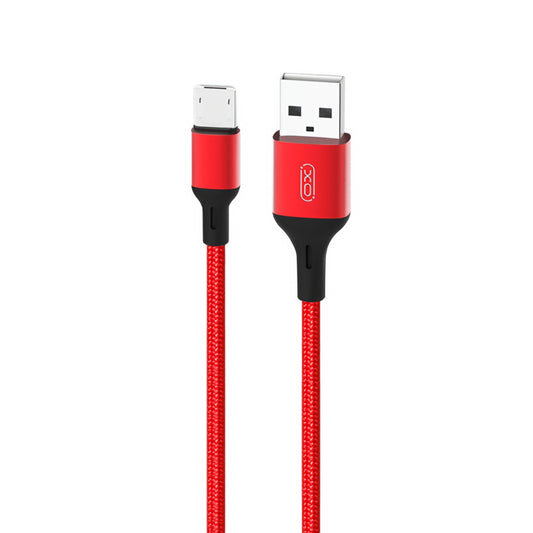 USB-A - microUSB Data- og Ladekabel XO Design NB143, 18W, 1m, Rød