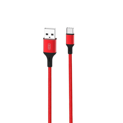 Data- og ladekabel USB-A - USB-C XO Design NB143, 18W, 2m, Rød