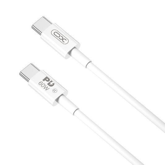 USB-C til USB-C data- og ladekabel XO Design NB-Q190B, 60W, 2m, Hvit