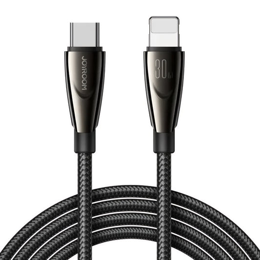 USB-C til Lightning-lade- og datakabel Joyroom S-A31, 30W, 1.2m, Svart