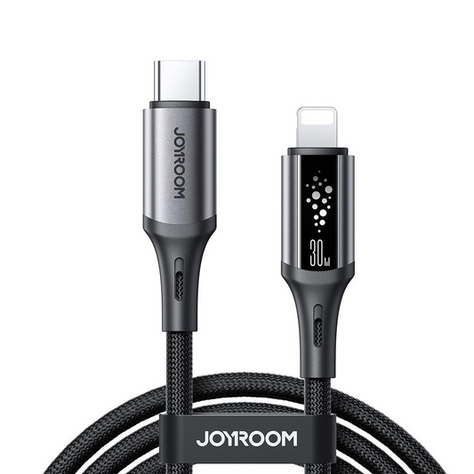USB-C til Lightning-lade- og datakabel Joyroom S-A60 StarTalk, 30W, 1.2m, Svart