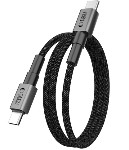 USB-C til USB-C data- og ladekabel Tech-Protect Ultraboost DNA MagTwist, 100W, 1m, Grå