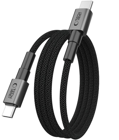 USB-C til USB-C data- og ladekabel Tech-Protect Ultraboost DNA MagTwist, 100W, 2m, Grå