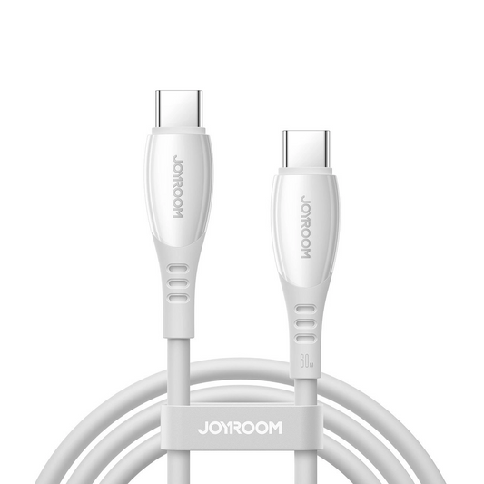 USB-C til USB-C data- og ladekabel Joyroom S-A59 Vibrant, 60W, 1.2m, Hvit