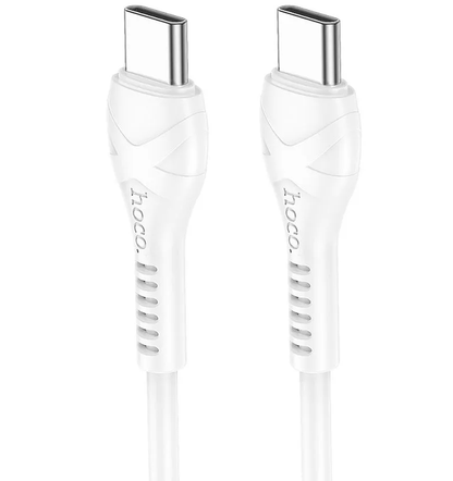 Data- og ladekabel USB-C - USB-C HOCO X37, 60W, 1m, Hvit