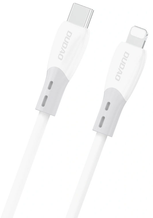 USB-C - Lightning Dudao L25SX data- og ladekabel, 30W, 1m, Hvit