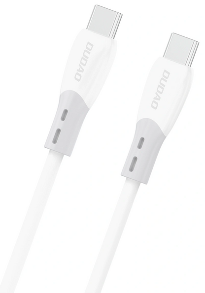USB-C data- og ladekabel - USB-C Dudao L25SC, 60W, 1m, Hvit
