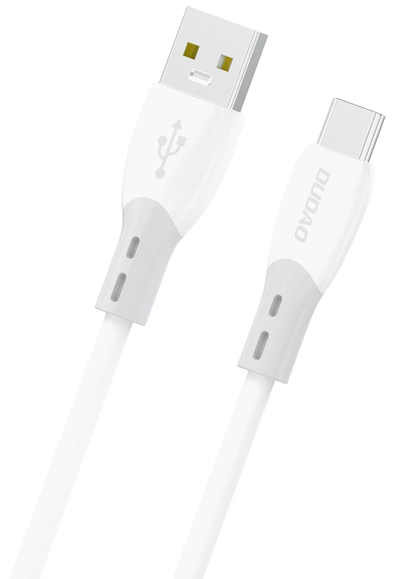 USB-A til USB-C data- og ladekabel Dudao L25ST, 100W, 1m, Hvit