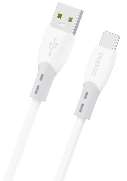 USB-A til USB-C data- og ladekabel Dudao L25ST, 100W, 1m, Hvit